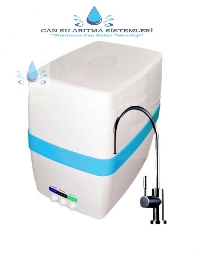 8 Litre 5 Aþamalý Pompasýz Kapalý Kasa Tezgah Altý Lüks Su Arýtma Cihazý Sembol Su Arýtma Cihazý