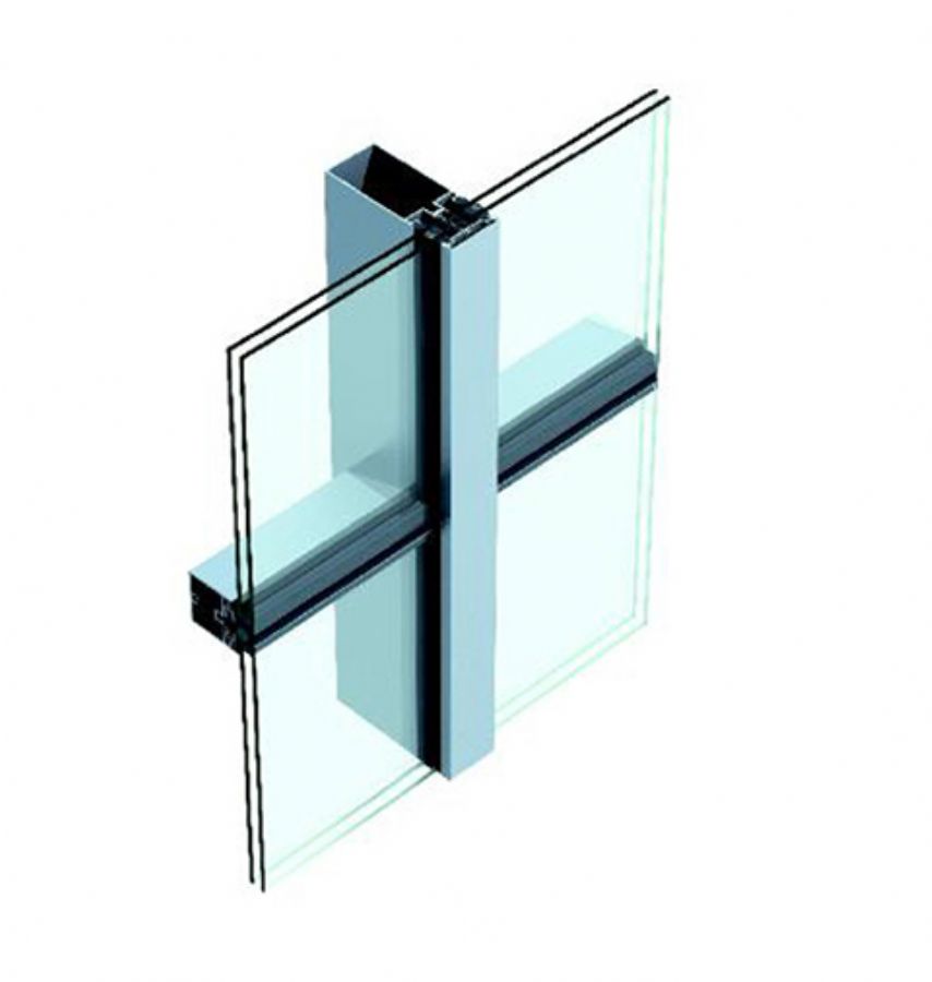 Hollow Glass Curtain Wall Aluminium Profile