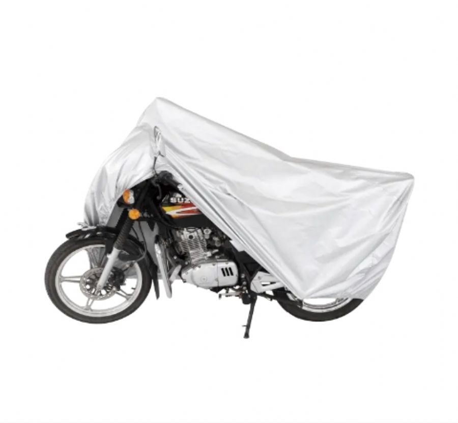 1201003-Silver-Polyester-Motorcycle-Cover