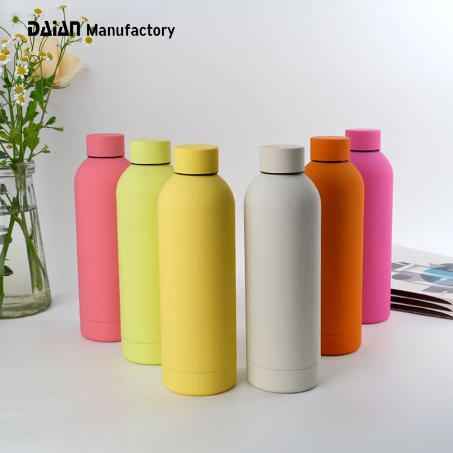 Rubber Paint Stainless Steel Water Bottle