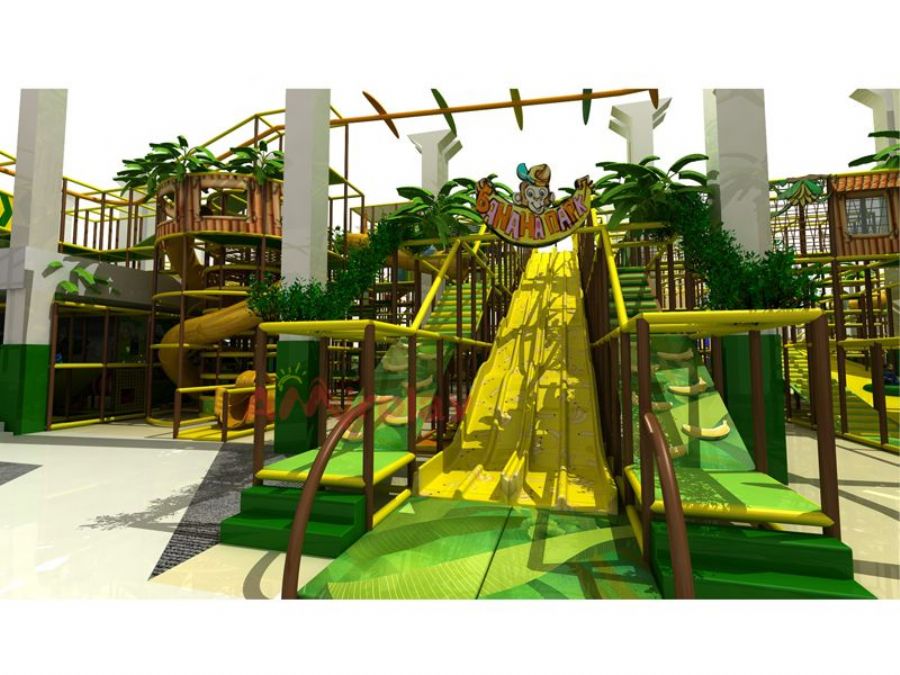 Forest jungle theme indoor children playground equipment