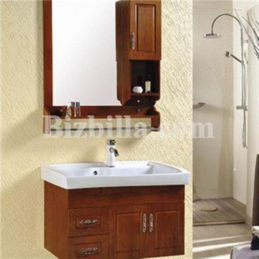 Simple Bathroom Wash Rinse PVC Toilet Hanging Bathroom Cabinet Combination