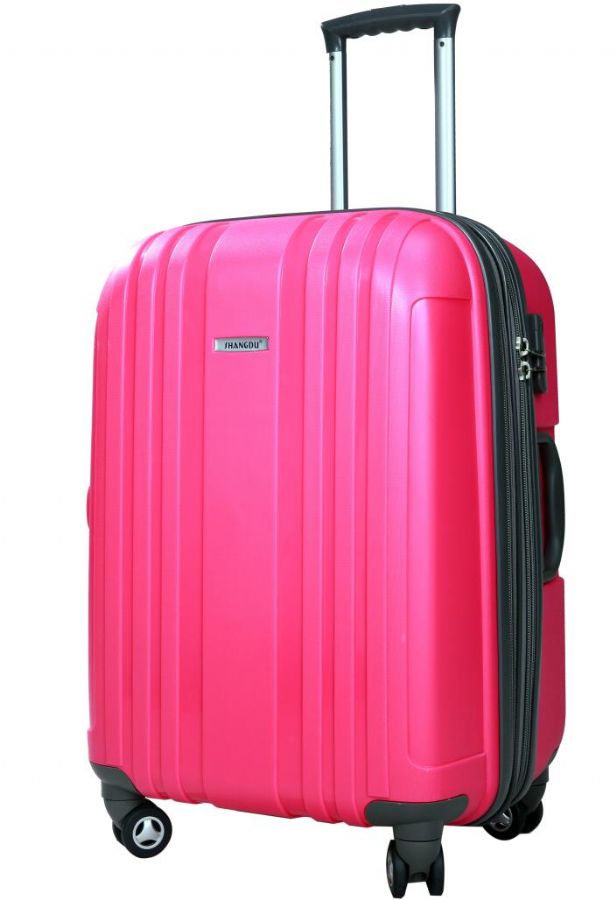 Unisex PP Hard Side Plastic 8 Wheels Travel Luggage Set With Zipper