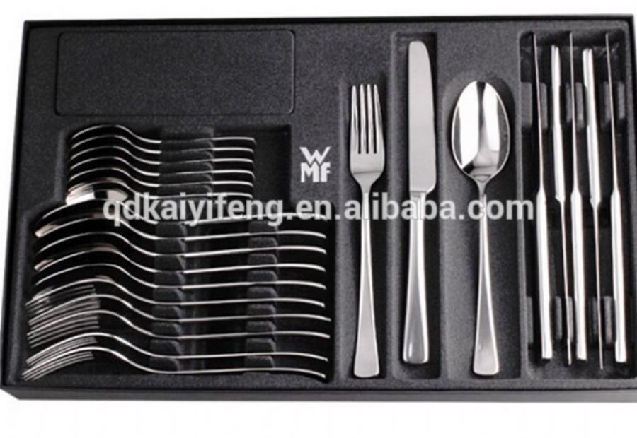 Black Tableware Tray/cutlery Tray With Velvet Plastic Tray