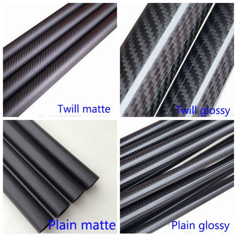 High Performance Reinforcement Carbon Fiber Tube With 3k Twill Or Plain Woven Patterns Of Glossy Or