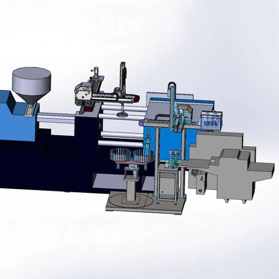 Top Entry In-mold Labeling Robot 