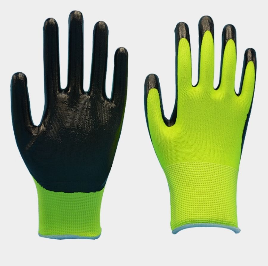 Hi-vis Nitirile Coating Gloves