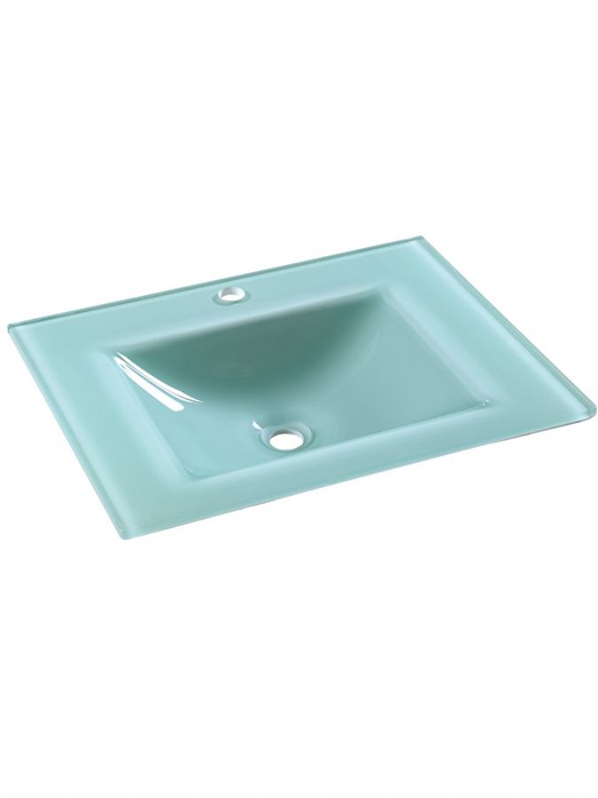  81cm Blue Glass counter basin Bathroom sinks