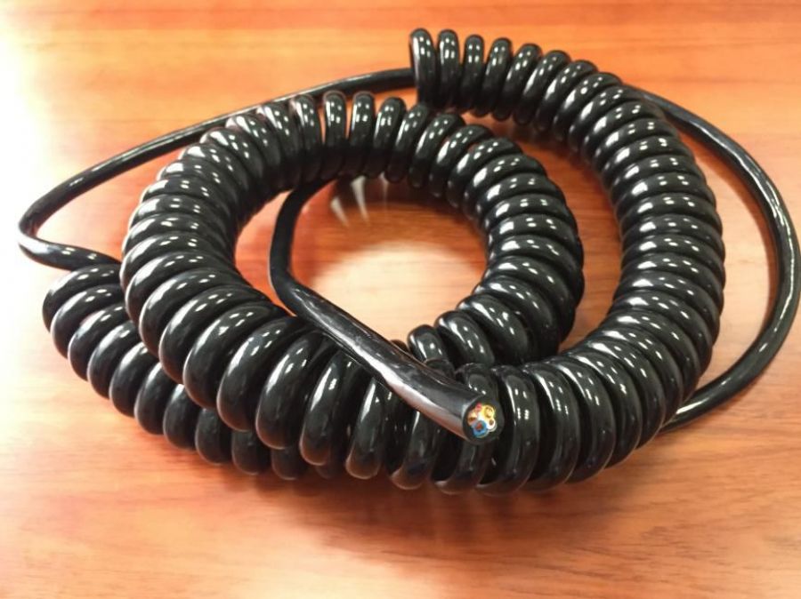 spring-type charging cable